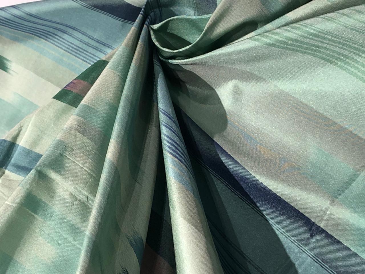 100% silk taffeta fabric SHADES OF  GREEN ,TEAL AND MULBERRY  54&quot; wide TAFNEWC15[2] SINGLE LENGTH OF 3.75 YARDS