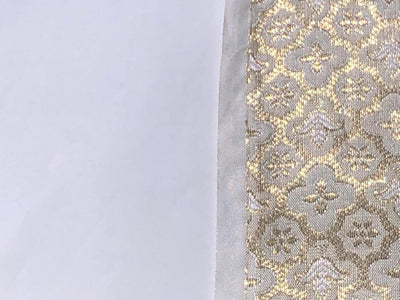 Brocade Fabric Jacquard x metallic gold Gold Color 44" WIDE BRO977 available in 7 colors bright pink , red,royal blue,teal,parrot green,mulberry and ivory