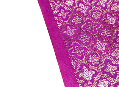 Brocade Fabric Jacquard x metallic gold Gold Color 44" WIDE BRO977 available in 7 colors bright pink , red,royal blue,teal,parrot green,mulberry and ivory