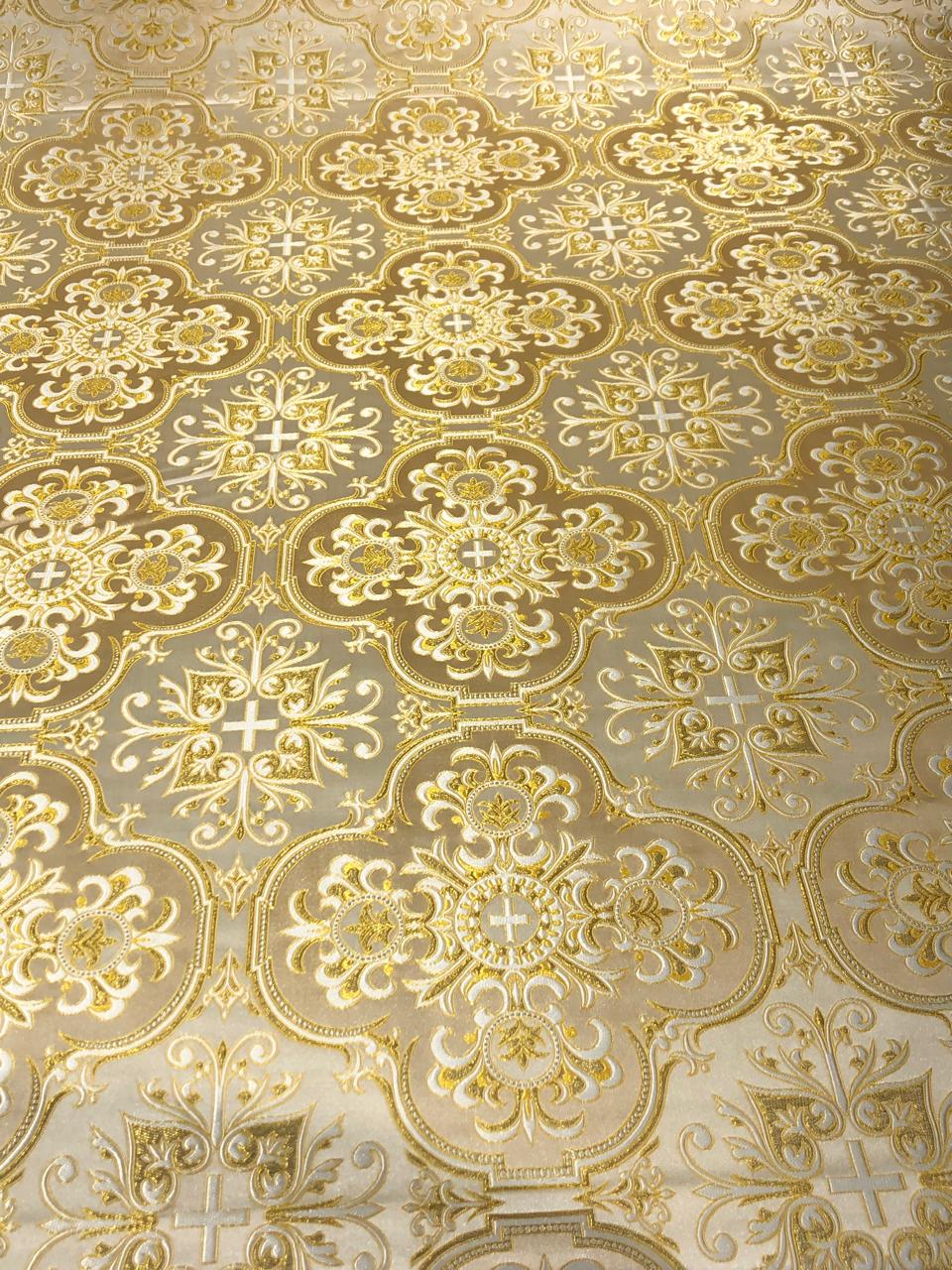 Brocade fabric VESTMENT 60" wide  available in 2 colors cream x gold and burgundy x gold and cream x gold BRO951