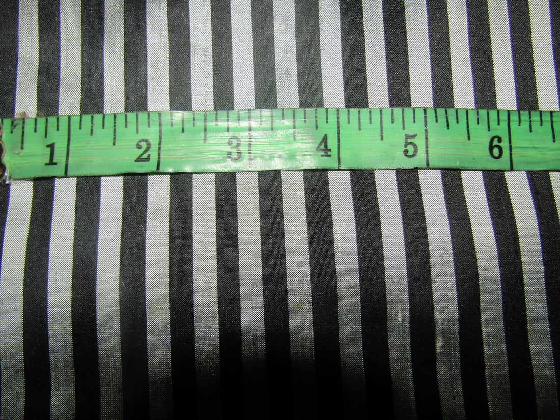 100% silk dupion silver black dupioni stripe 54"DUP#S10[3]/DUPNEWS2[6]