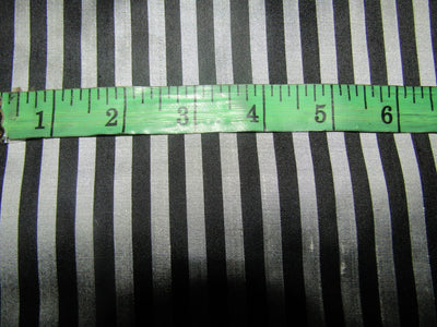 100% silk dupion silver black dupioni stripe 54"DUP#S10[3]/DUPNEWS2[6]