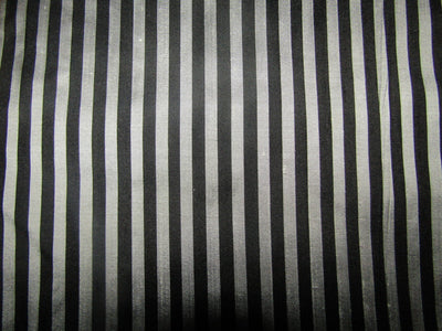 100% silk dupion silver black dupioni stripe 54"DUP#S10[3]/DUPNEWS2[6]
