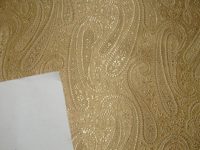 Silk Brocade fabric Gold Color Paisleys 44" wide BRO150[6]