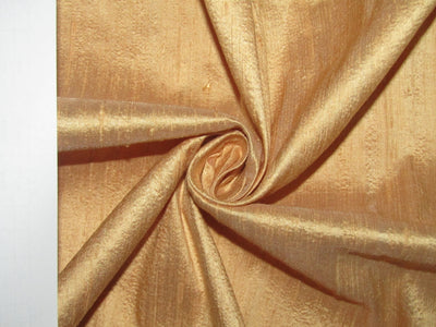 100% PURE SILK DUPIONI FABRIC  GOLD color 44" wide WITH SLUBS MM119[1]