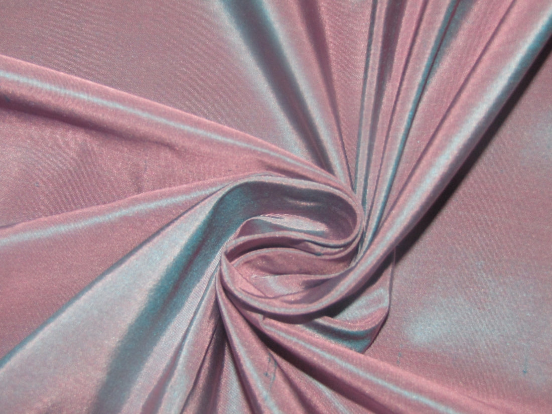 100% Pure SILK TAFFETA FABRIC Peacock blue x Pink Shot color RAPIER PREMIUM QUALITY 54" wide TAF332[2]