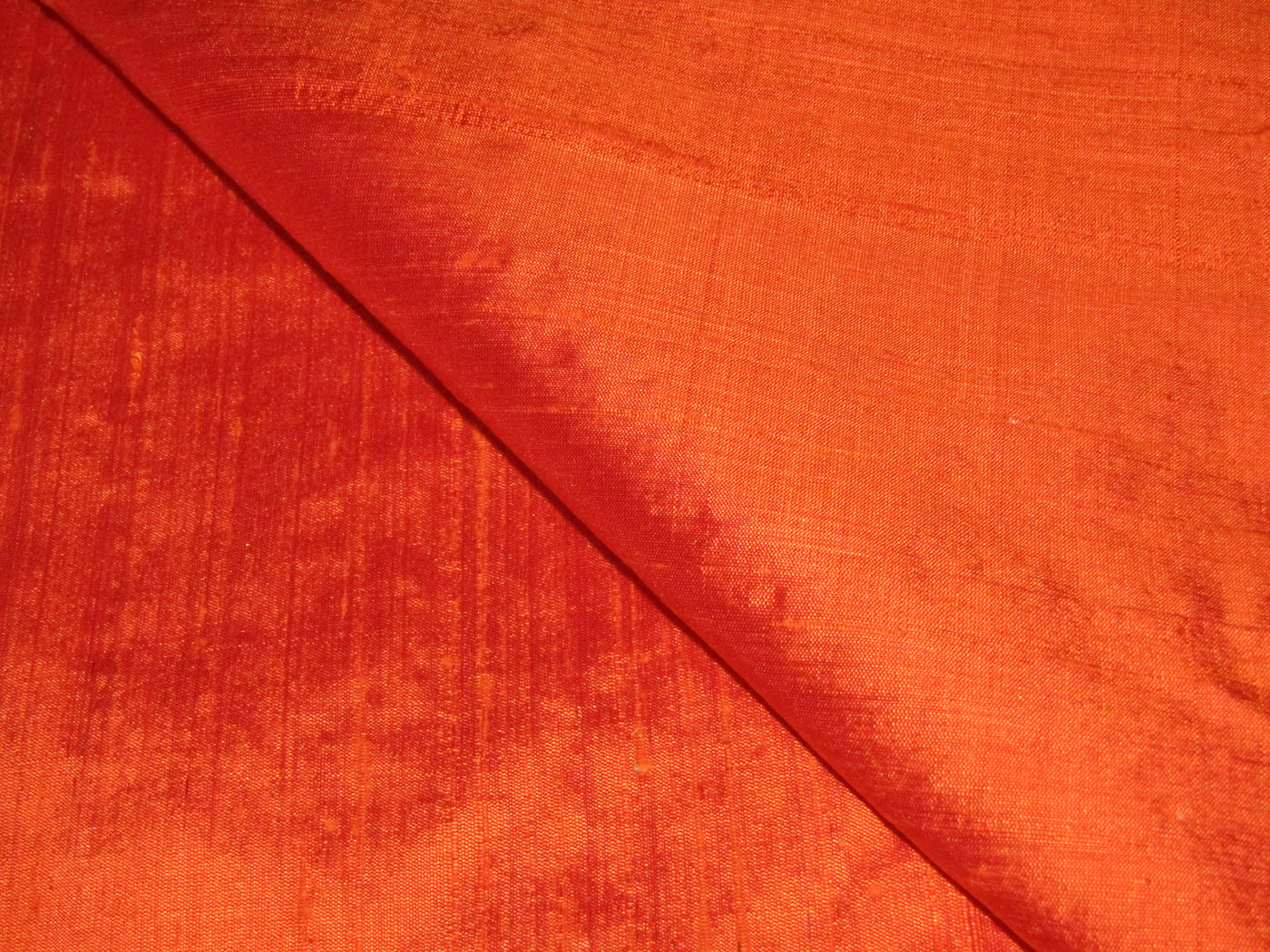 100% Pure SILK Dupion FABRIC orange color 54" wide DUP126[1]