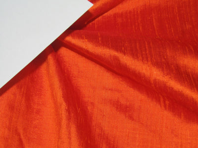 100% Pure SILK Dupion FABRIC orange color 54" wide DUP126[1]