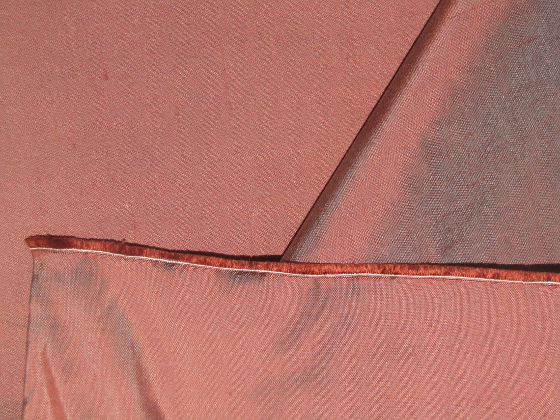 100% pure silk dupioni fabric Dusty Rust color 54" wide DUPB[2]