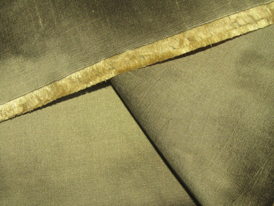 100% Pure silk dupion fabric GOLD X BLACK color 54" wide DUP340[1]