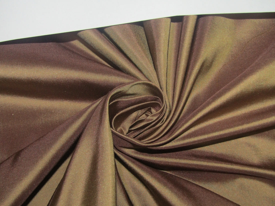 SILK TAFFETA FABRIC Glittery Choco colour 54'' wide TAF190[1]