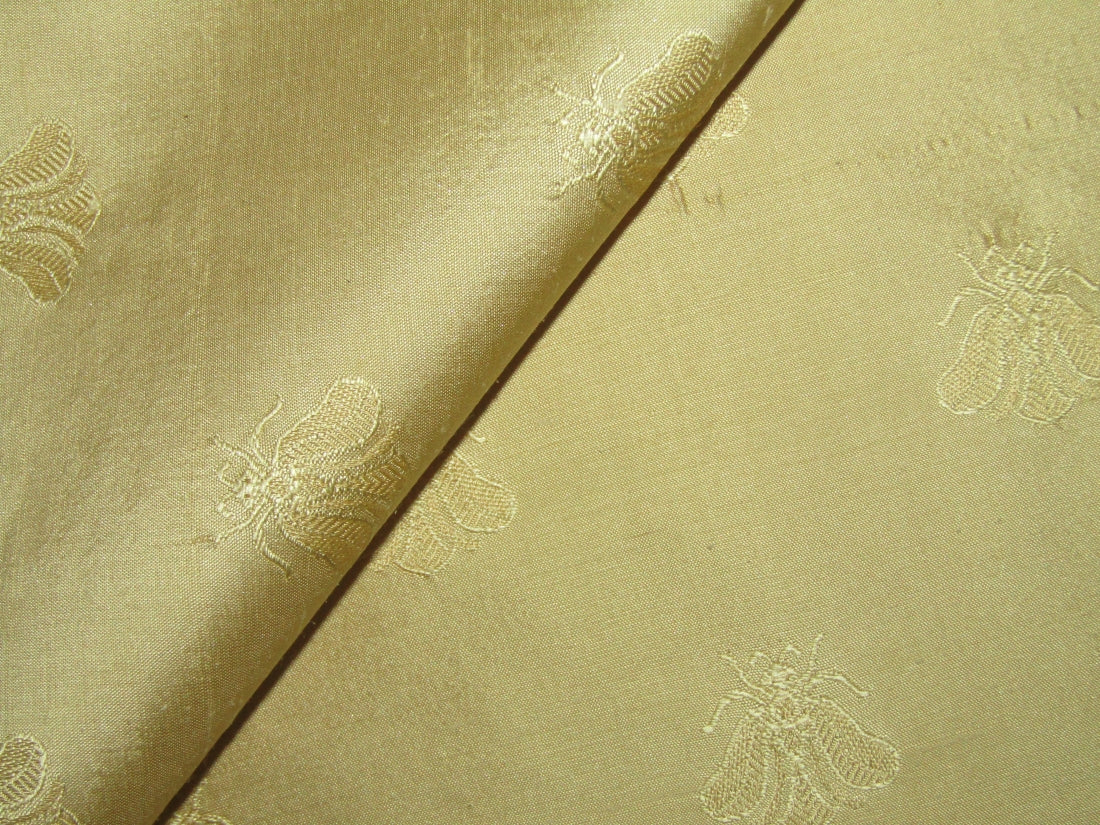 SILK Dupioni FABRIC Light Gold color with Jacquard DUPSJ5[1]