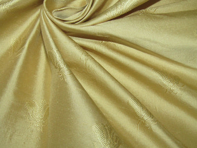 SILK Dupioni FABRIC Light Gold color with Jacquard DUPSJ5[1]