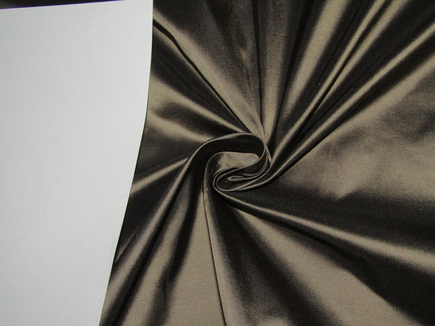 100% Pure SILK TAFFETA FABRIC Black x Gold color TAF335[2]