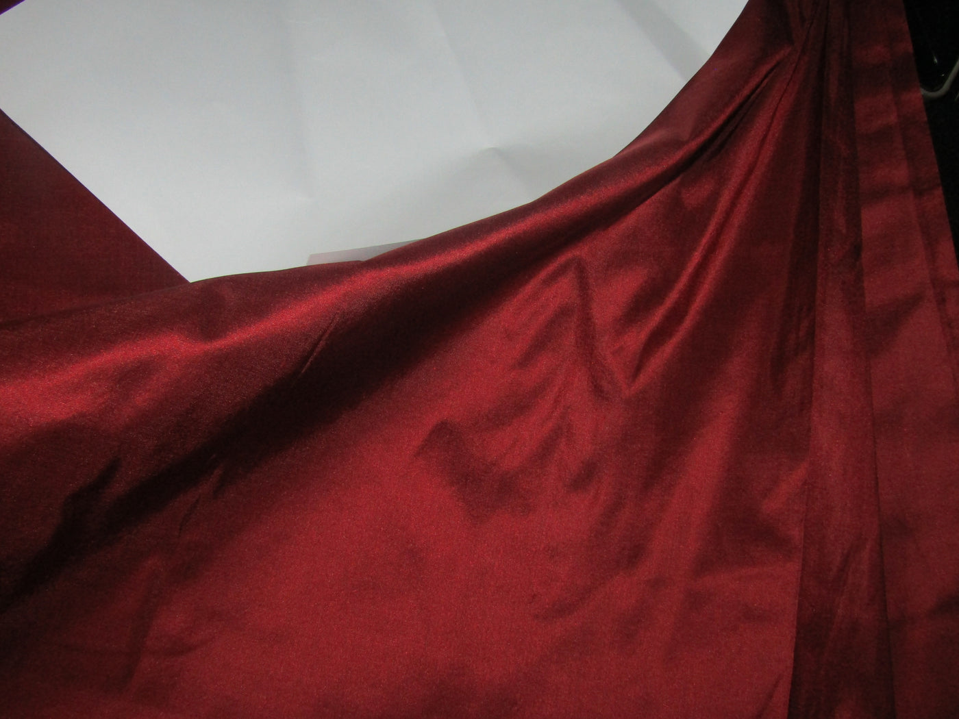 100% SILK DUPIONI FABRIC RUST COLOR DUP187[2]