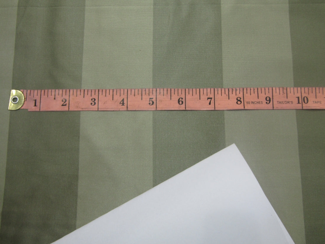 Silk Taffeta Fabric Shades of Green  stripes 54&quot; wide TAFS9[2]