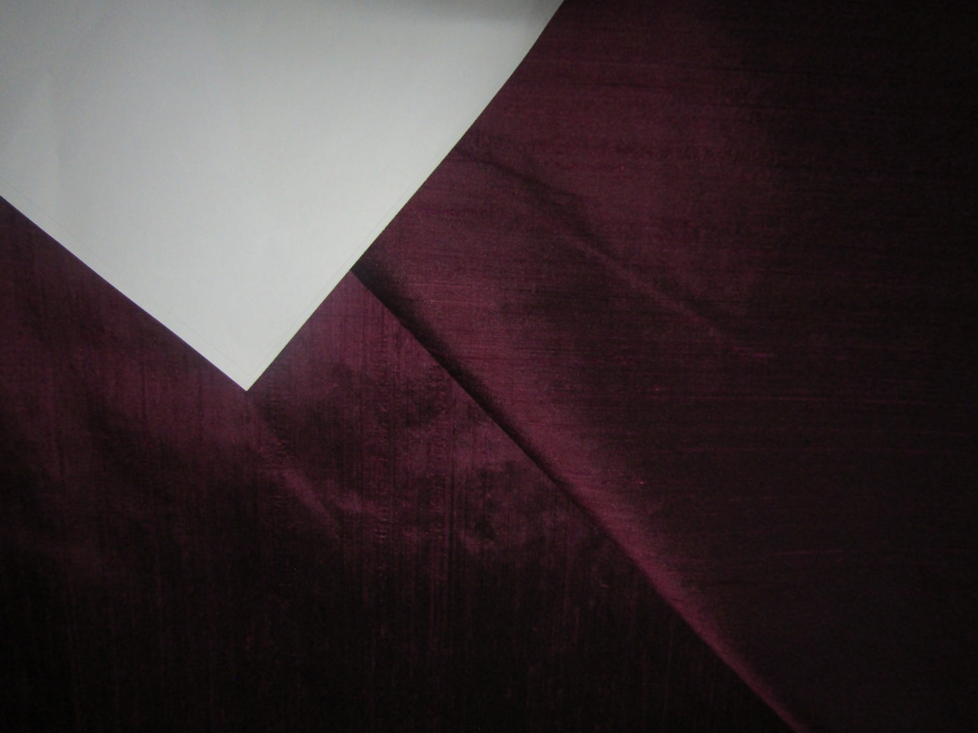 100% PURE SILK DUPIONI FABRIC AUBERGINE X BLACK  44" wide WITH SLUBS MM117[1]