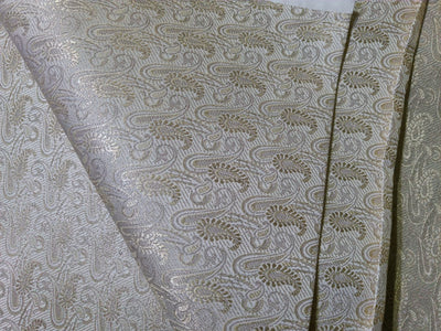 Spun Silk Brocade fabric Light Gold & Metallic Gold Color 44" wide BRO212[3]