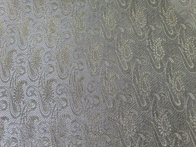 Spun Silk Brocade fabric Light Gold & Metallic Gold Color 44" wide BRO212[3]