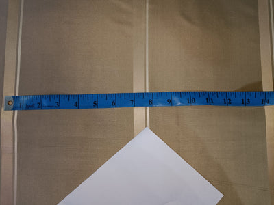 100% Silk Taffeta Fabric Shades of Beige & Cream colour with Satin Stripes 54 "wide TAF#S102[2]