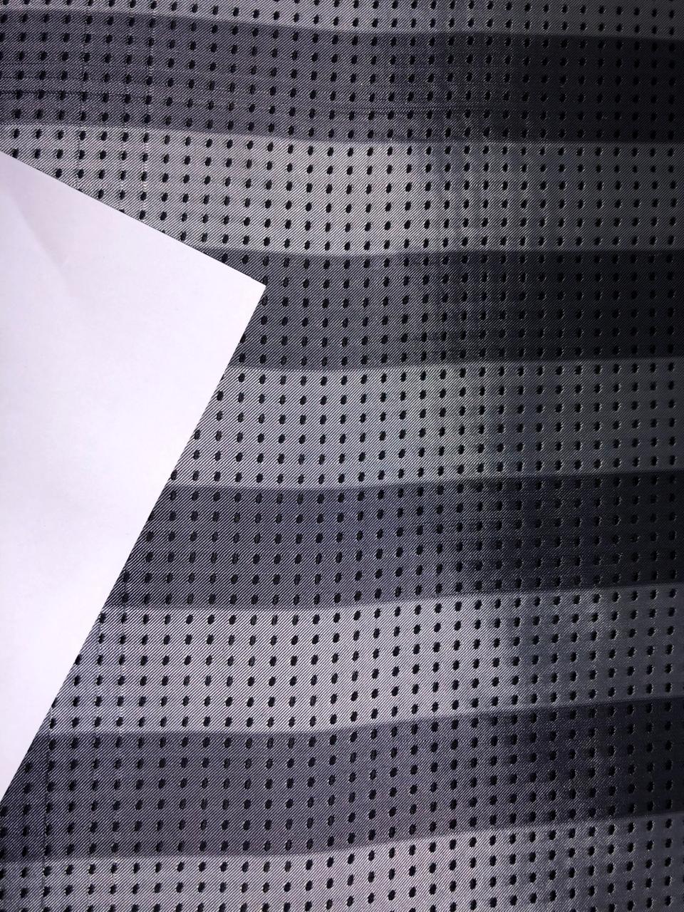 100% Silk Taffeta Jacquard Fabric  GREY jacquard stripes with black dots  54" wide TAFJACNEW14[2]