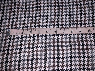 Acrylic Wool  fabric Houndstooth beige, grey, white and black [16880]