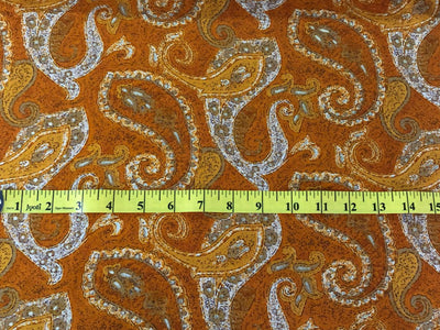 Premium Viscose Rayon fabric with foil print 58" wide available in four colors RED/PINK/PEACOCK GREEN AND MUSTARD GOLD