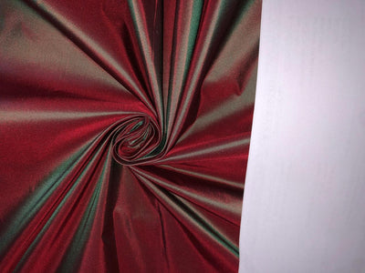 SILK TAFFETA FABRIC RED X GREEN  color 54" wide 32 momme TAF334(5)