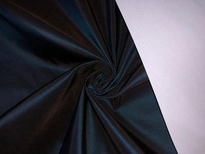 100% SILK TAFFETA FABRIC Ribbed PIN STRIPE 40 momme  54" wide- available in 6 colors [TEAL X BLACK /PINK X GOLD/ PURPLE RED /BLUE GREY / LIGHT BLUE AND YELLOW X ORANGE]