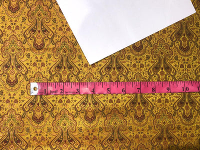 Silk Brocade fabric 44" wide  MUSTARD PAISLEY JACQUARD BRO981[3]