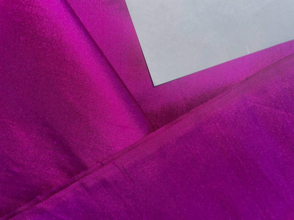 100% Pure SILK Dupioni FABRIC dark magenta color 54" wide DUP130[2]