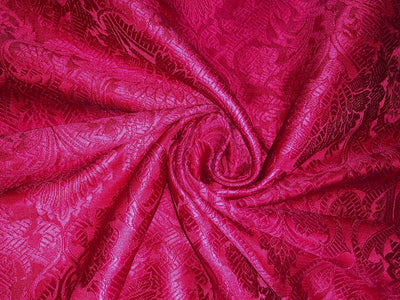 Brocade Fabric FLORAL Jacquard   44" WIDE available in 7 colors red,black,green,pink,wine,navy and goldBRO984