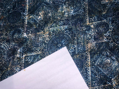 Silk Brocade fabric  TEAL ABSTRACT  Jacquard with subtle sequence 54" wide BRO942[4] option of buying a matching solid too .