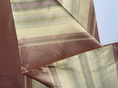 Silk dupioni stripe cream ,rose pink and green 54" wide DUPS35[1]