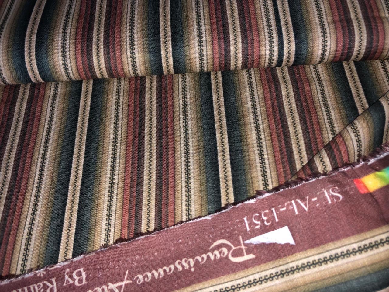 100% linen  digital print fabric 44" wide available in 2 STYLES multi color stripes and waves yellow ,sea green [15974/15975]