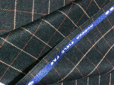 Suiting fabric made in Huddersfield ,England WOOL X TWEED  available in 3 colors teal, blue and navy[16873/74/75]