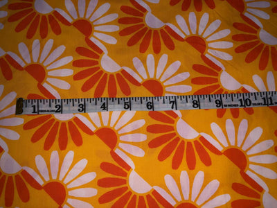 100% Cotton Poplin  Beach Prints 58" wide available in 4 prints bright orange flowers, / bird ,red with blue skates and the beach scene