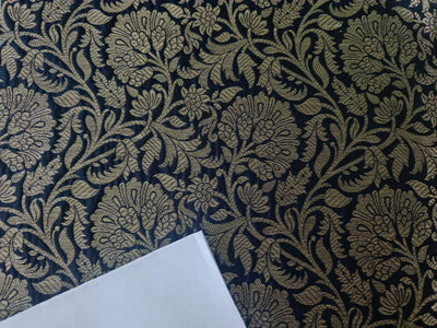 Silk Brocade fabric  44" wide available in 6 colors [BLACK NAVY WINE GOLD BURGUNDY PURPLE]BRO883