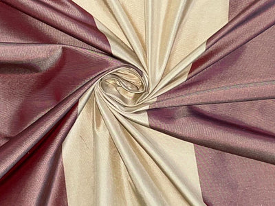 Silk taffeta large stripes salmon beige 54" wide TAFS38[1]