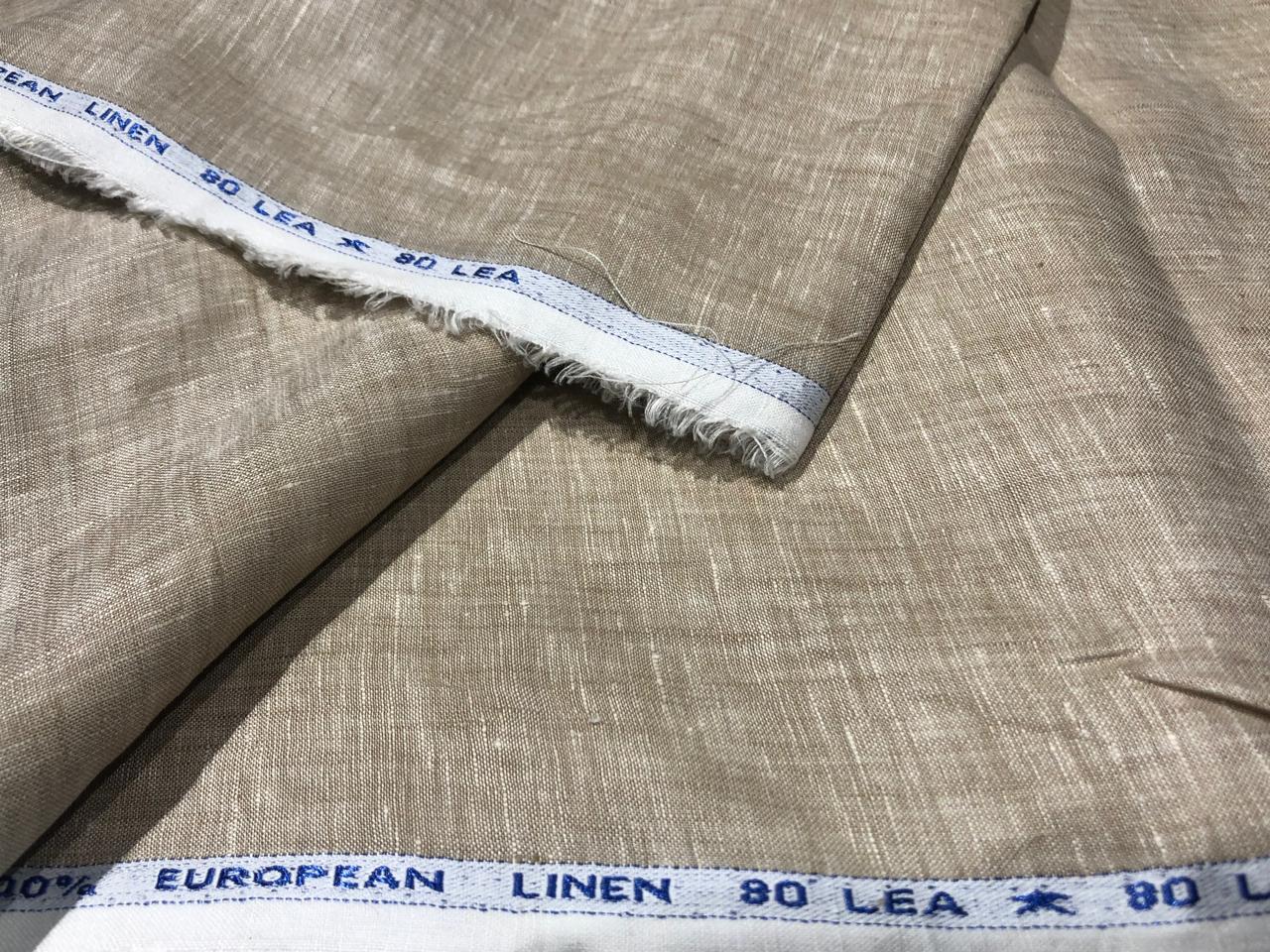 100% linen  80 LEA 58" wide available in 5 colors ivory/blue/taupe/silver grey AND sand