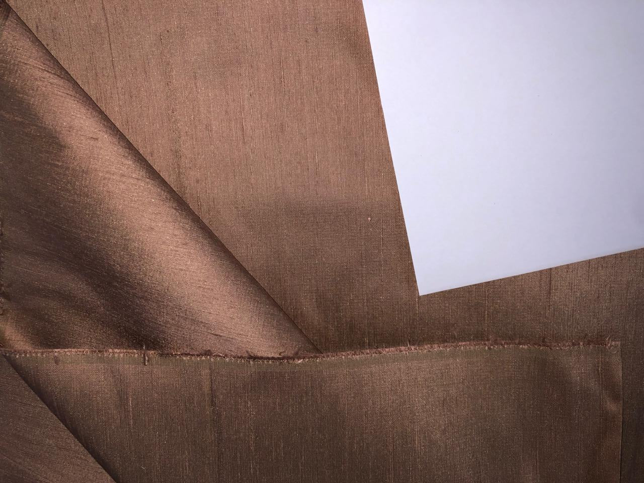 Silk Dupion fabric SEPIA BROWN color 54" wide DUP405