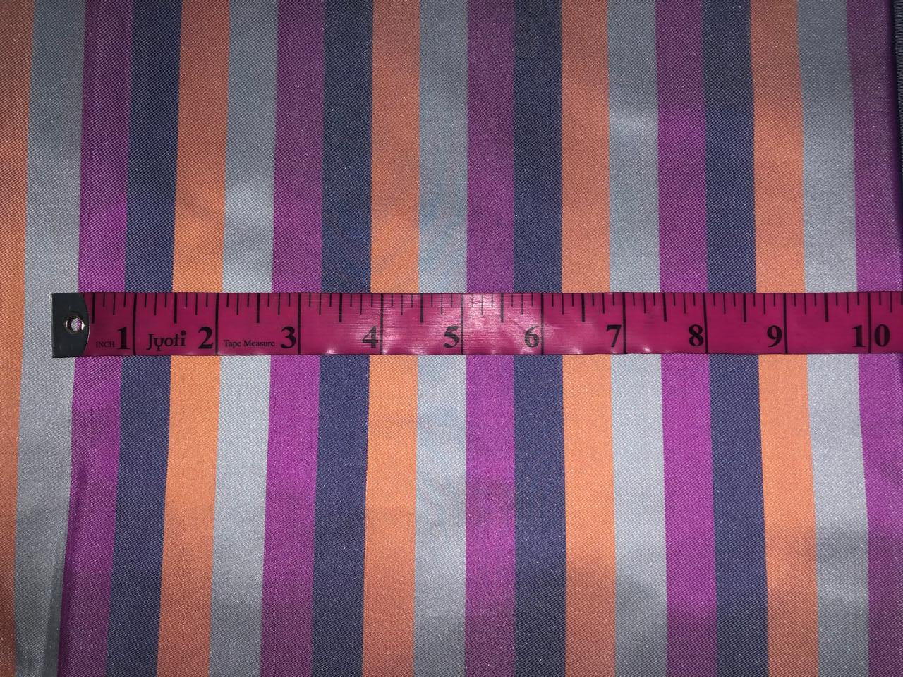 100% SILK TAFFETA FABRIC MULTI COLOR STRIPES TAFNEWS24[1]