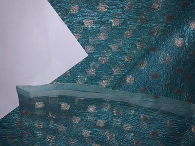 Tissue Crushed sheer MOTIF jacquard fabric 44"wide available in 3 COLORS rust bronze,pink lavender and sea blue