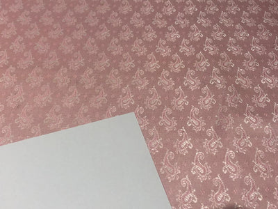 Silk Brocade fabric 44" wide SELF JACQUARD available in 2 colors pinkish peach and ivory BRO956[1/2]