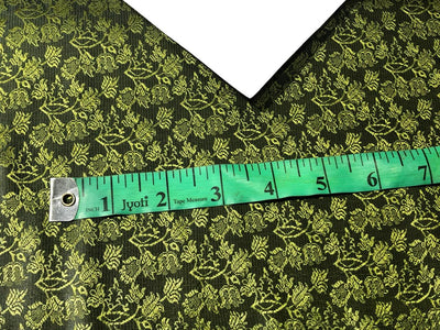 Silk Brocade  fabric~ satin 44" wide   jacquard DARK GREEN X OLIVE BRO997[4]