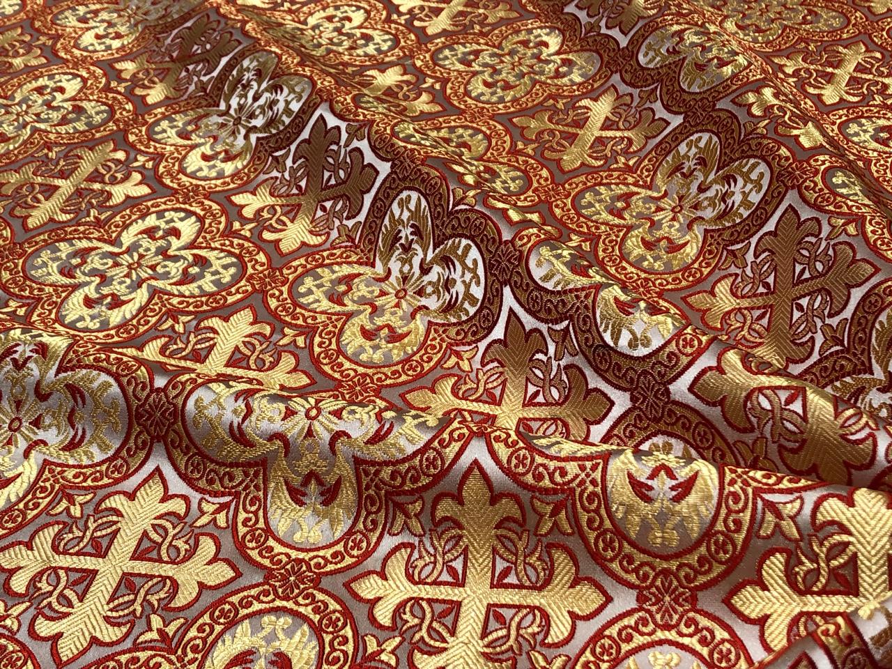 Brocade fabric VESTMENT 60" wide  available in 4 colors green/ blue/ red and purple BRO950