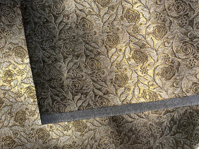 Brocade Fabric Jacquard x metallic gold Gold Color 44" WIDE available in 2 colors gold and silver BRO976