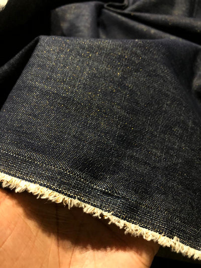 100% Cotton Denim WITH GOLD SHIMMER  Fabric 58" wide  [16864]