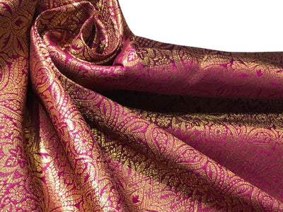 Silk Brocade fabric 44" wide INTRICATE JACQUARD available in 10 colors