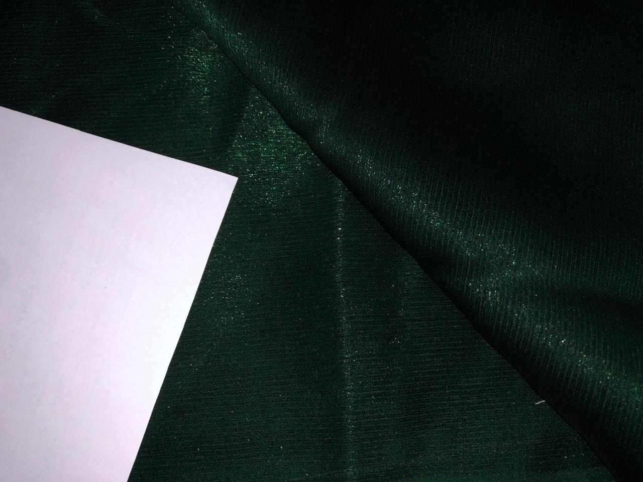 Georgette fabric -with self metallic lurex shimmer available in 2 shades  kingfisher green and green